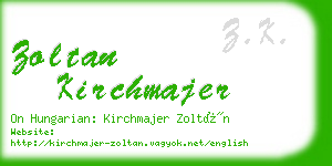 zoltan kirchmajer business card